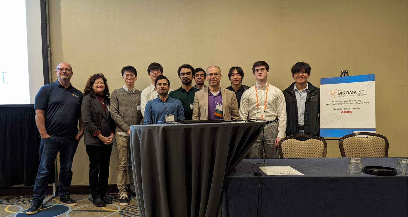 Saurabh Bagchi with finalists and judges at the IEEE CS North America Student Challenge Competition 2024 in Washington DC